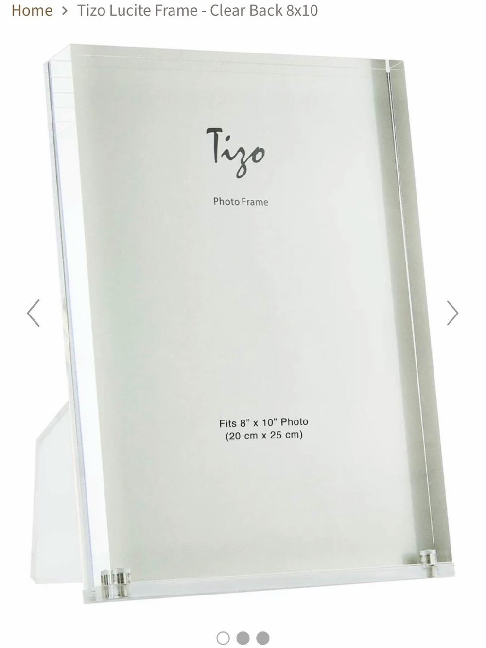 Tizo Design Clear Lucite Picture Frame - Transparent
